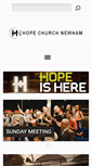 Mobile Screenshot of hopechurch-newham.com